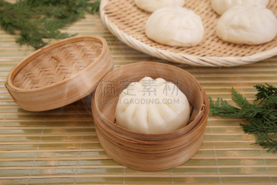 中式小笼包,猪肉,肉末,中国,无人,图像,蒸菜,水平画幅,蒸锅,饺子