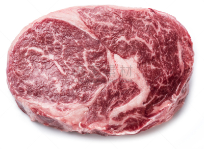 牛排,白色背景,生食,分离着色,腰肉,部分,背景分离,肋骨,食品,肉眼牛排