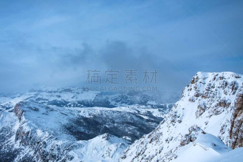 雪,多洛米蒂山脉,意大利,乌云,冬天,寒冷,雪板,云景,运动,上阿迪杰