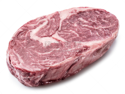 牛排,白色背景,生食,分离着色,腰肉,部分,背景分离,肋骨,食品,肉眼牛排