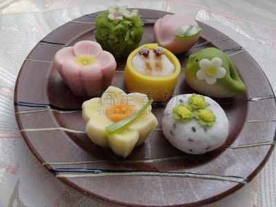 日本点心,春天,日本食品,马尾,北美歌雀,糖果,甜点心,甜食,鸟类,梅子