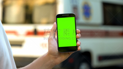 拿着,电话机,健康保健,背景,电子邮件,建筑工地,病人,专业人员,部分