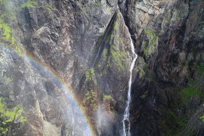 voringsfossen,挪威,旅途,草,无人机,河流,瀑布,户外,峡湾,山脉