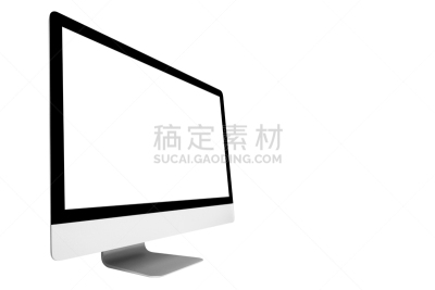 空的,计算机,白色背景,笔记本电脑,显示器,台式个人电脑,分离着色,轻蔑的,留白