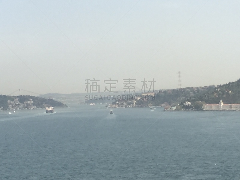 全景,桥,伊斯坦布尔,运河,喉咙,海鸟,地形,商务,城市生活,沥青