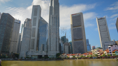 滨海湾 ,新加坡市,游艇码头,城市天际线,横截面,公亩,建筑外部,全部,金融,中环