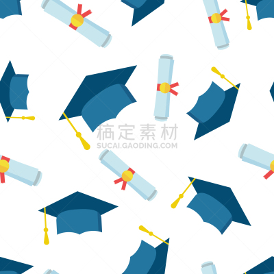 绘画插图,四方连续纹样,矢量,式样,卷,文凭,计算机图标,背景,学位帽,教育