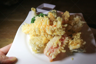 蔬菜,天麸罗,炸制食物,挪威海蜇虾,泰国,图像,西兰花,素食,欧芹,面粉