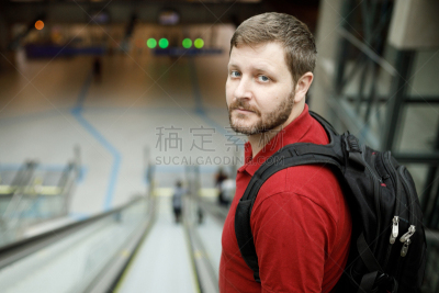 地铁,电动扶梯,男人,在活动中,地下的,旅途,仅男人,仅一个男人,现代,巴西