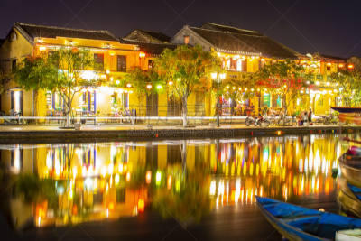 都市风景,夜晚,远古的,城镇,会安,越南,顺化,世界遗产,富国岛,著名景点