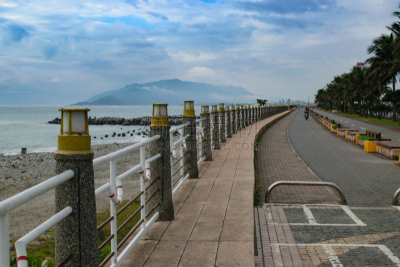 花莲,小路,慢跑,海滩,亚洲,自然,古老的,著名景点,纪念物,旅游目的地