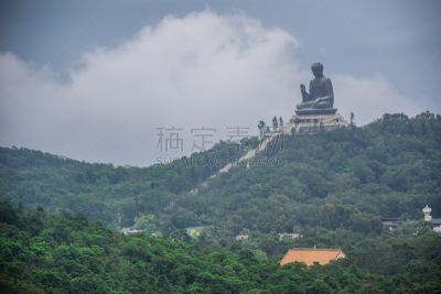 佛,大屿山,山,正下方视角,天坛,乡村,青铜,巨大的,远古的,著名景点