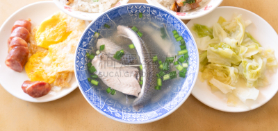 留白,遮目鱼,动物皮,汤,特写,蔬菜,食品,早餐,美味,膳食