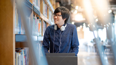 男人,知识,机遇,图书馆,大学,书,大学生,收集,教育,研究