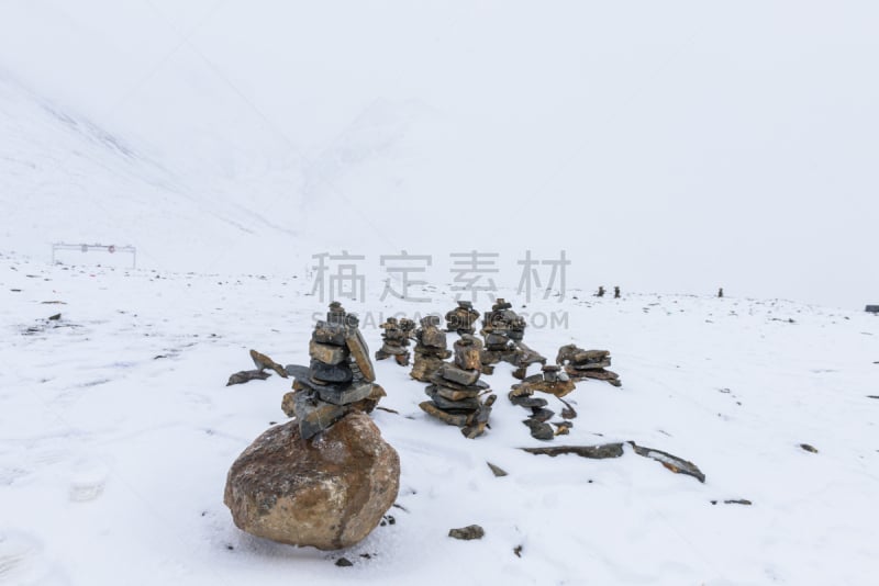 中国,山脉,嘛呢石,北,ghan pass,山口,洛杉矶县,下雪