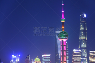 上海,黄昏,未来,夜晚,浦东,都市风景,现代,国际著名景点,东方明珠塔,技术