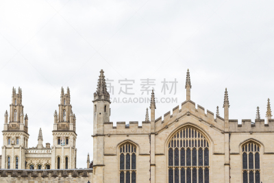 Oxford University rooftop architecture