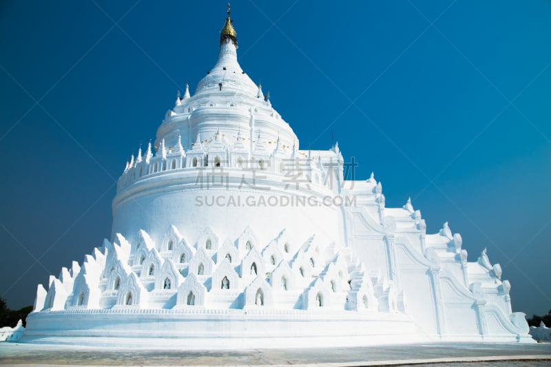 White pagoda of Hsinbyume Myatheindan in Mingun, Myanmar