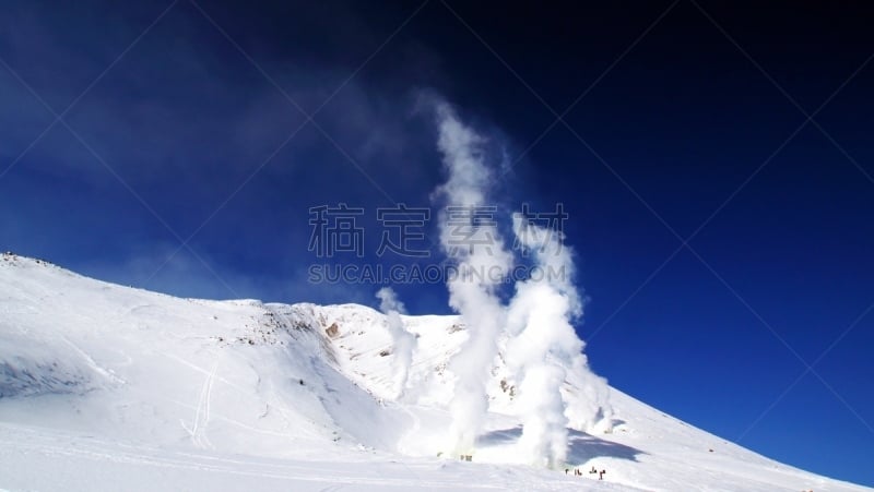 风景,旭岳火山,山口,东川镇,空中缆车,雪,浓烟,著名景点,大雪山,户外