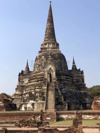 帕西桑波特寺院,僧院,建筑结构,远古的,砖,垂直画幅,泰国,图像,著名景点,无人