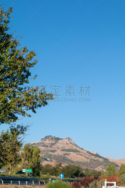 恩纳省,意大利,西西里,著名自然景观,山脊,人类居住地,著名景点,自然美,丘陵,夏天
