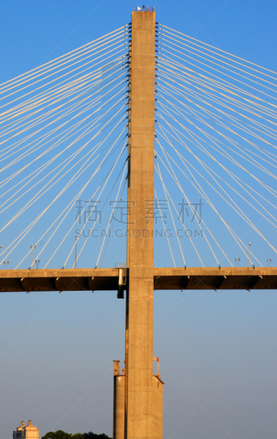 河流,在上面,塔尔梅其桥,混泥土块,商用码头,视点,公路,建筑业,萨凡纳港市,建筑特色