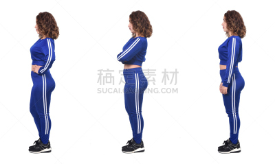 女人,白色背景,分离着色,中年女人,背景分离,长度,多样,肖像,士力架,人种