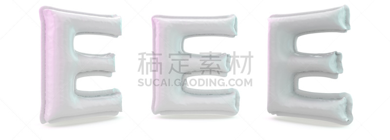 大写字母,三维图形,白色,气球,充气品,英文字母e,背景,英语,单词,背景分离