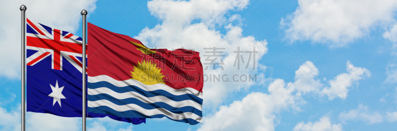 全球通讯,澳大利亚,基里巴斯,天空,风,云,白色,挥手
