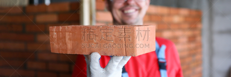 砖,建筑承包商,男性,材料,相机,部分,专业人员,仅男人,一个人,仅一个男人