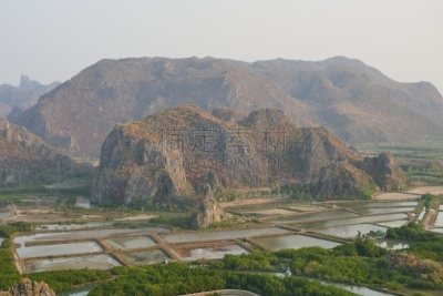 山,红树林,湿地,航拍视角,石灰石,旅途,热带气候,泰国,农场,植物