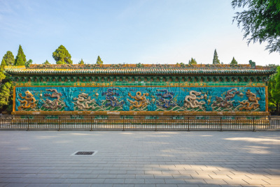 龙,围墙,数字9,传统,公园,著名景点,艺术品,户外,旅行者