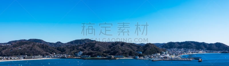 逗子市,海岸线,山,摄像机拍摄角度,地中海,海滩度假,导游,户外,晴朗,建筑外部