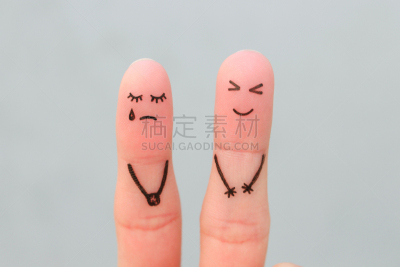 手指,男人,女人,伴侣,部落艺术,哭,笑