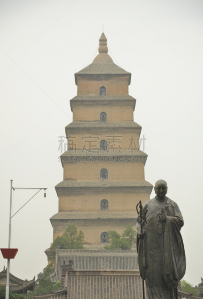 中国,西安,宝塔,巨大的,雁属,野外动物,佛,户外,远古的,著名景点