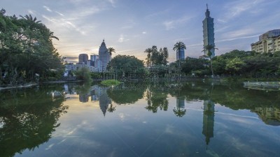 都市风景,黎明,留白,建筑,水平画幅,无人,时间,户外,滨水,现代