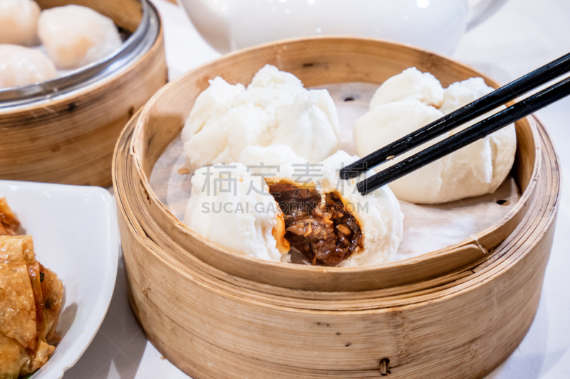 热,清新,特写,亚洲,餐馆,蒸锅,食品,美味,点心,烧包