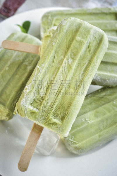 绿茶,棍,冰淇淋,酸奶,蔬菜,寒冷,清新,食品,霜,甜点心