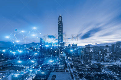 深圳,建筑,概念,大数据,拥挤的,科技,技术,现代,商业金融和工业,金融区