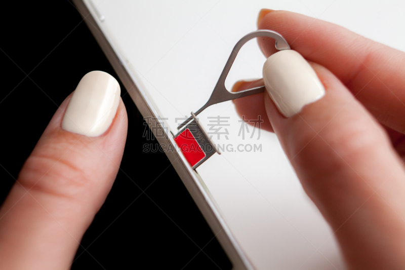 电话机,sim卡,替代,纳米技术,技术,现代,客户服务代表,仅女人,仅一个女人,白色