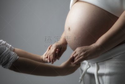 手,拿着,女人,爱的,怀孕