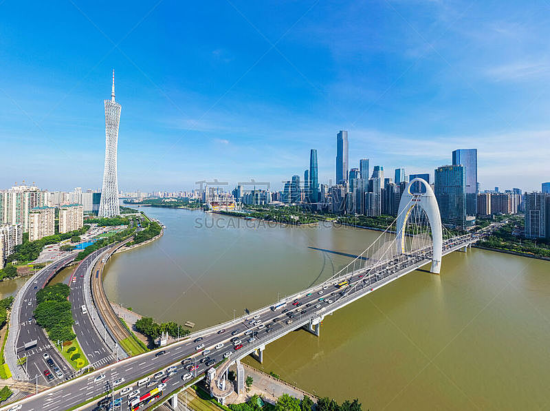 都市风景,广州,商务,城市生活,云,现代,著名景点,商业金融和工业,河流,夏天