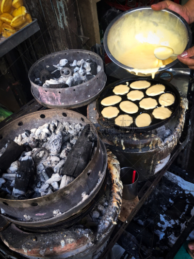 蛋糕,泰国,鸡蛋,街头食品,格子烤肉,传统,热,东方食品,面粉,甜点心