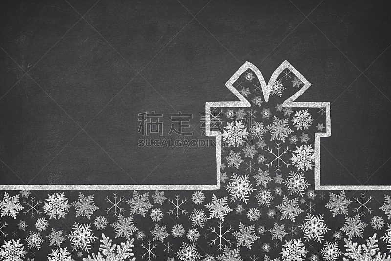 包装纸,黑板,新年,华丽的,圣诞卡,新年前夕,粉笔,冬天,图像