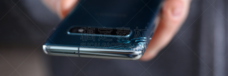 拿着,现代,破碎的,角落,手,男人