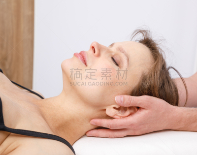 药,女人,颈,健康保健,图像处理,按摩师,脖子,拿着,关节