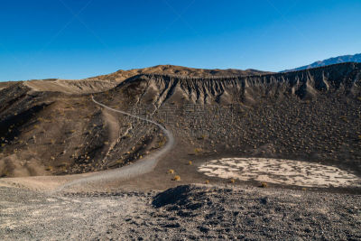圆形,火山口,风景,小路,赫柏,徒步旅行,步行