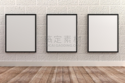 空的,三个物体,画框,画布,纹理效果,美术工艺,边框,地板,简单,模板