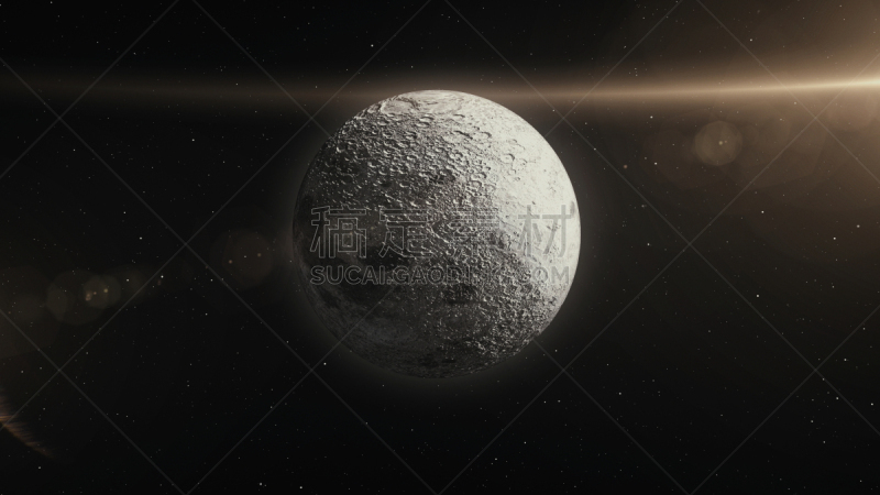 太空,行星月亮,绘画插图,三维图形,黎明,明亮,球体,星形,暗色,长的