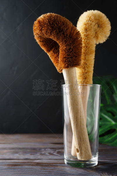 椰子,竹,玻璃,两个物体,黑色,把手,猪鬃,背景,刮,做
